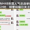 SNH48年度人气总选举倒计时，明星祝福引关注
