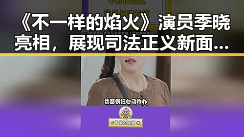 《不一样的焰火》演员季晓亮相，展现司法正义新面貌🔥